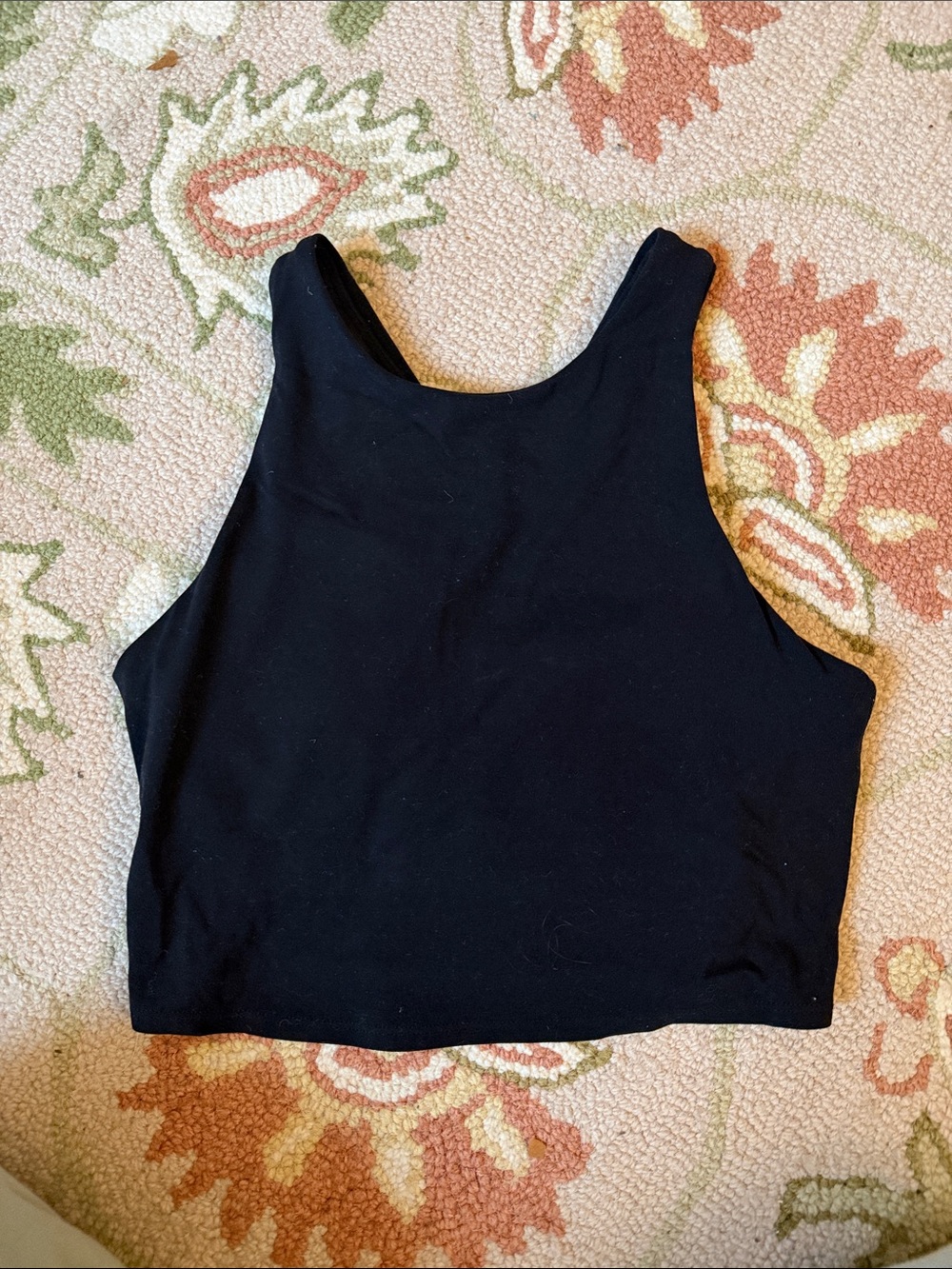 Athleta Black Women's High-Neck Cropped Tank Top